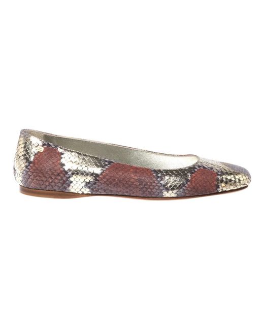 Baldinini Pink Python Print Ballerina