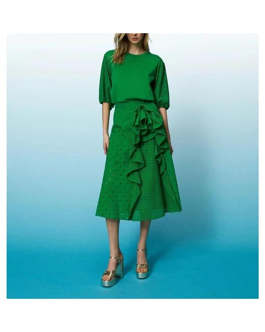 Twinset Green Midi Skirts