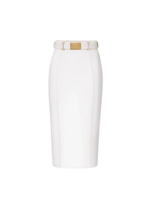Elisabetta Franchi White Pencil Skirts