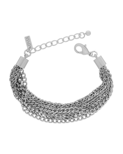 Dansk Copenhagen Metallic Gestricktes armband silberbeschichtung mode