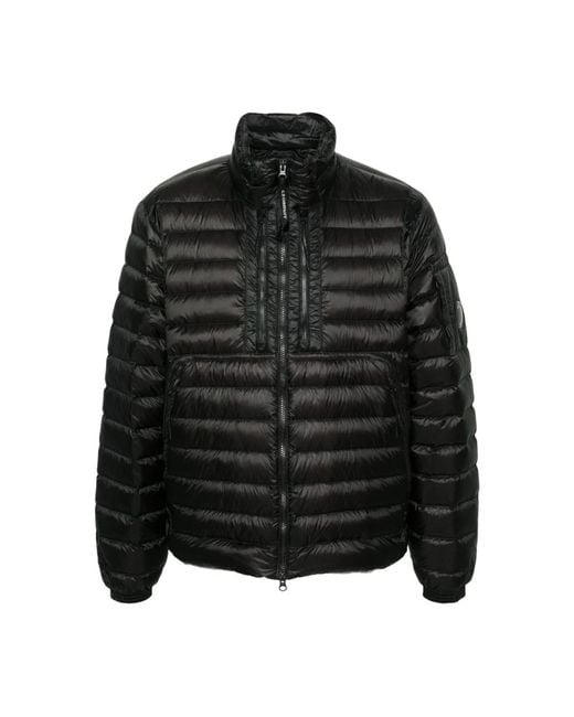 C P Company Black Winter Jackets for men