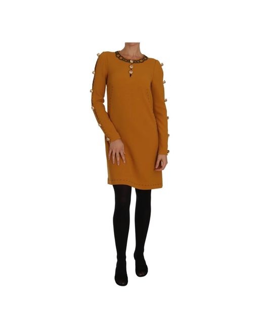 Dolce & Gabbana Brown Short Dresses