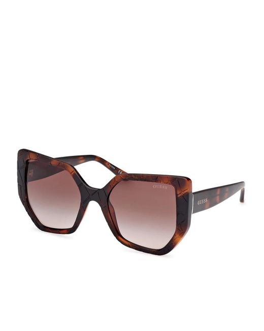 Occhiali da sole alla moda in tartaruga marrone di Guess in Brown