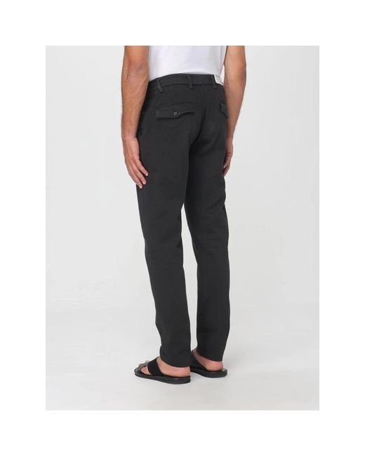 Eleventy Black Slim-Fit Trousers for men