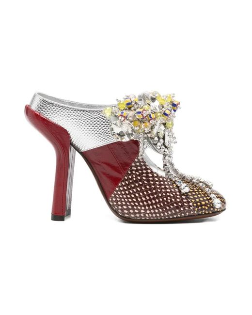 Dries Van Noten Pink Heeled Mules