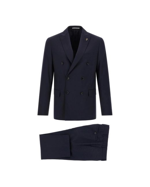 Pal Zileri Blue Double Breasted Suits for men