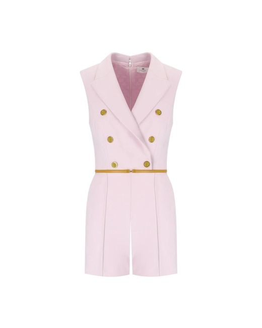 Elisabetta Franchi Pink Playsuits