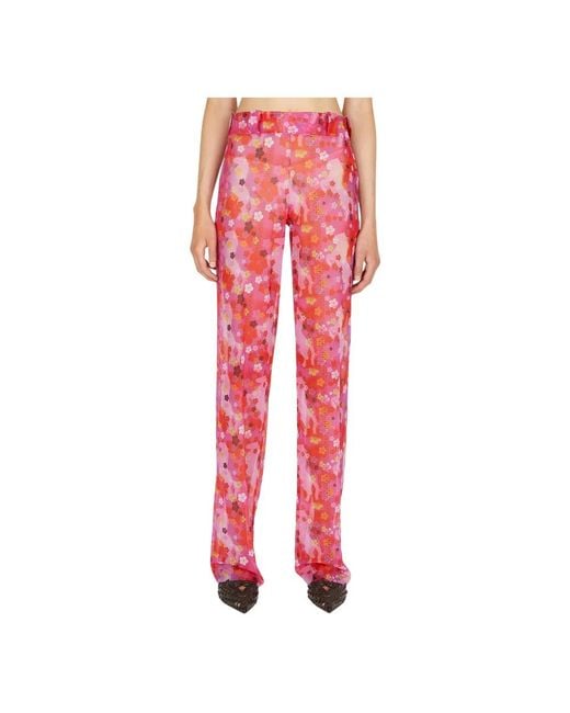 Louise Lyngh Bjerregaard Red Straight Trousers