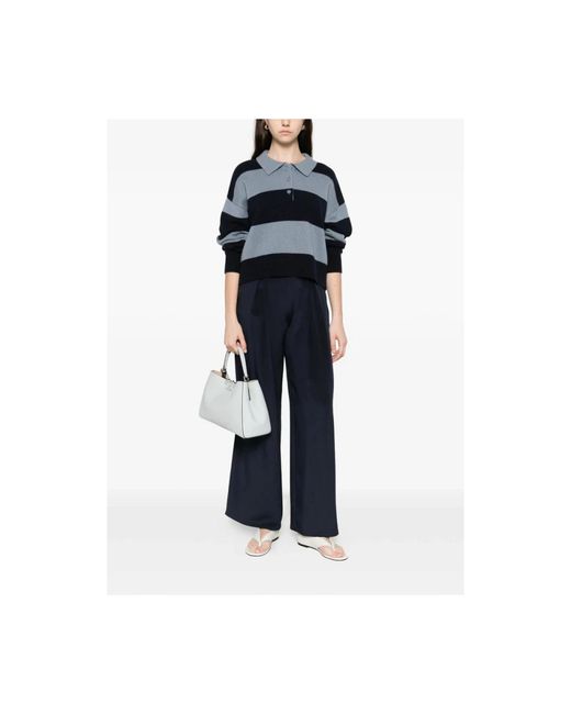 Max Mara Blue Wide Trousers