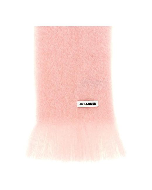 Jil Sander Pink Winter Scarves