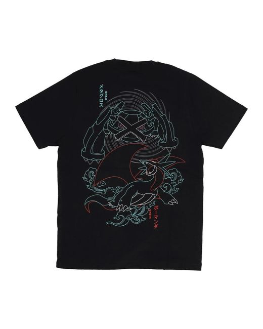 DOLLY NOIRE Tops ,Zwart ,Katoen Salamence & Metagross Tee in het Black voor heren