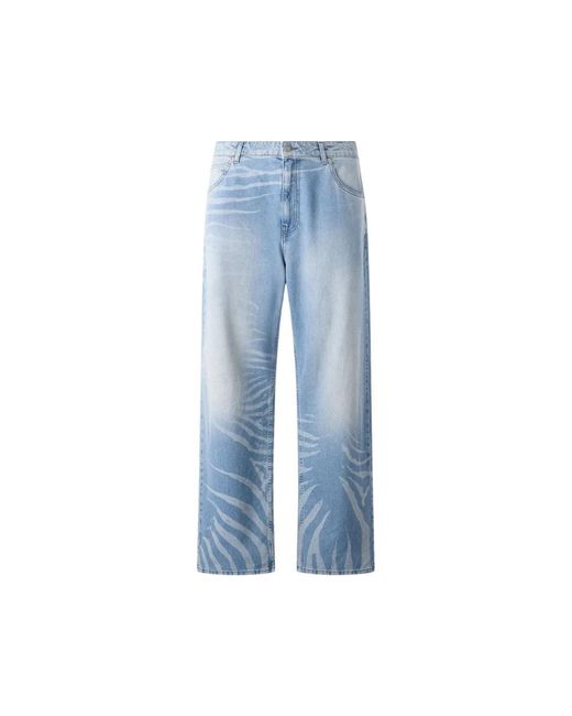 Roberto Cavalli Blue Straight Jeans for men