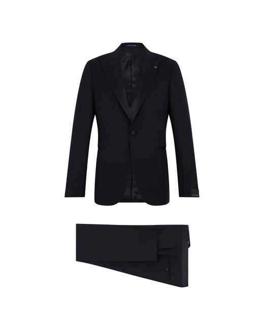 Tagliatore Black Single Breasted Suits for men
