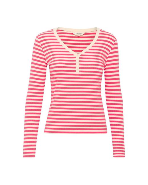Part Two Pink V-Neck Knitwear
