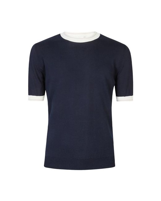 Eleventy Blue Round-Neck Knitwear for men