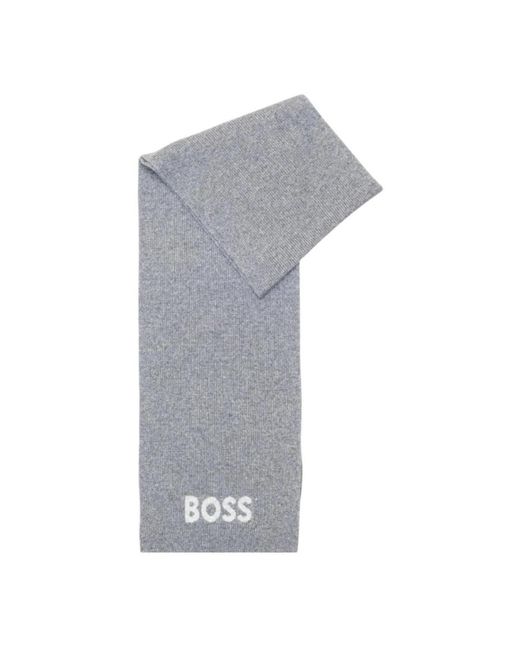 HUGO Gray Winter Scarves for men
