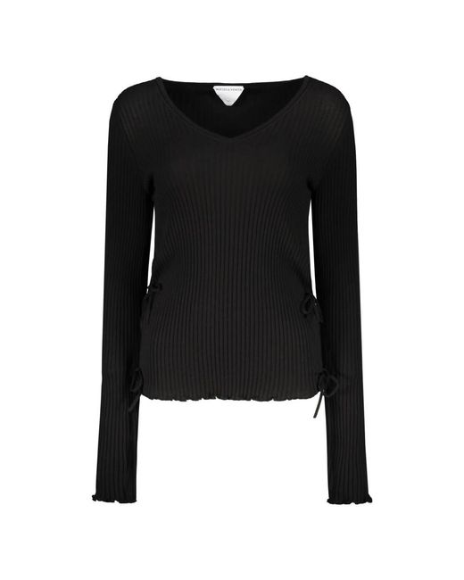 Bottega Veneta Black V-Neck Knitwear