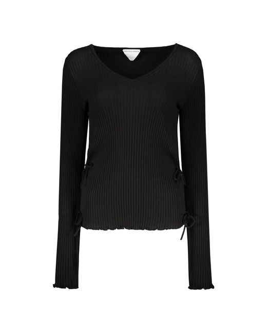 Bottega Veneta V-Neck Knitwear in het Black