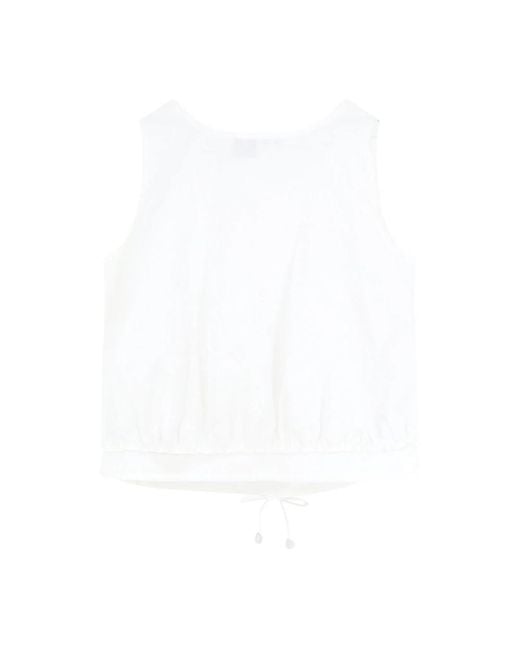 Loewe White Sleeveless Tops