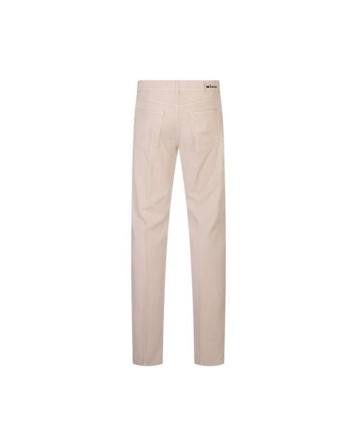 Kiton Chinos in het Natural voor heren