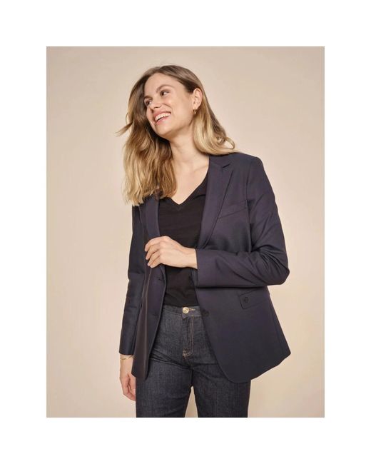 Mos Mosh Jassen ,Blauw ,Klieke Marineblauweacht Blazer in het Blue