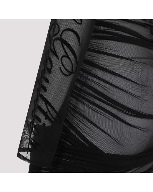 Jean Paul Gaultier Black Elegant Turtleneck Mini Dress For