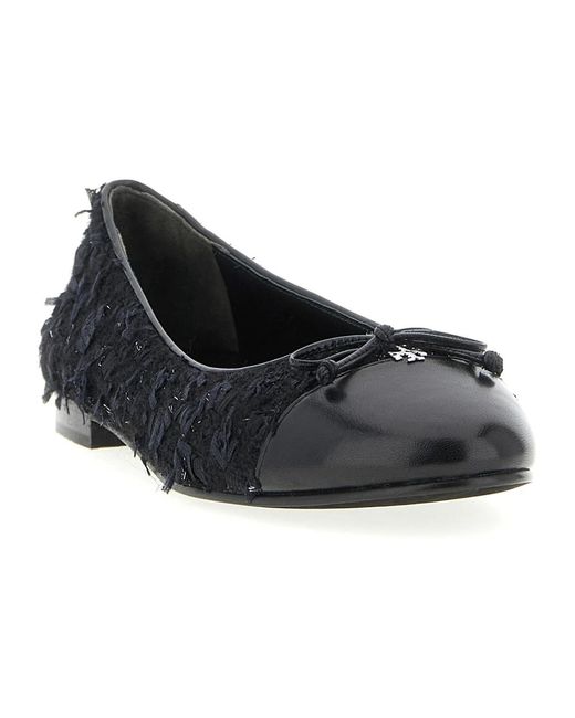 Tory Burch Cap-Toe Ballet in het Black