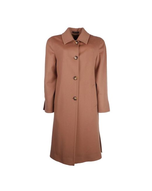 Cappotto in lana - design a quattro bottoni di Loro Piana in Brown