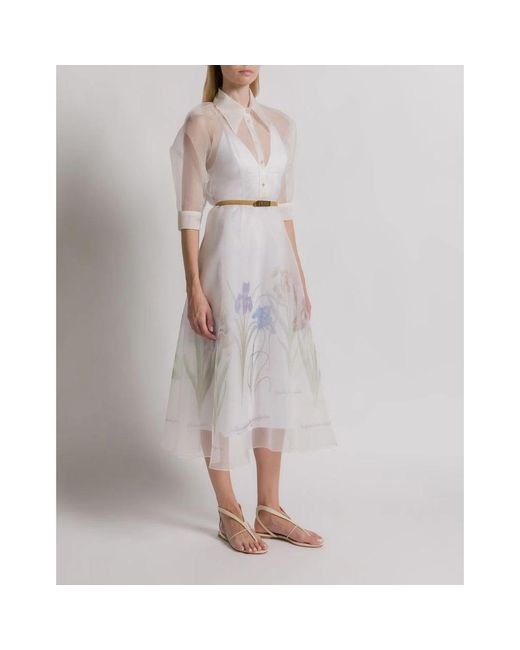 Alberta Ferretti White Shirt Dresses