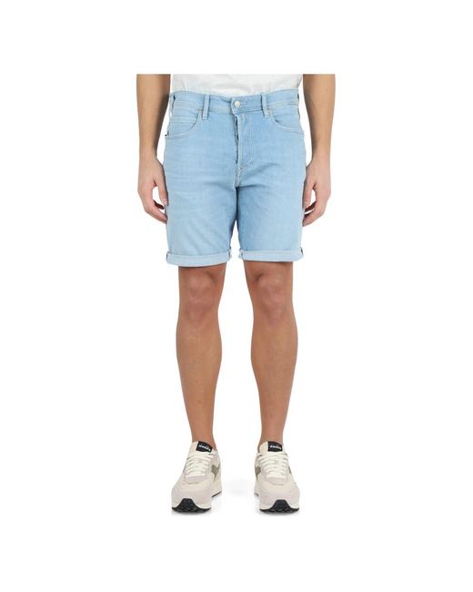 Replay Blue Denim Shorts for men