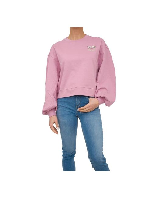 Pinko Pink Rosa sweatshirt für frauen o
