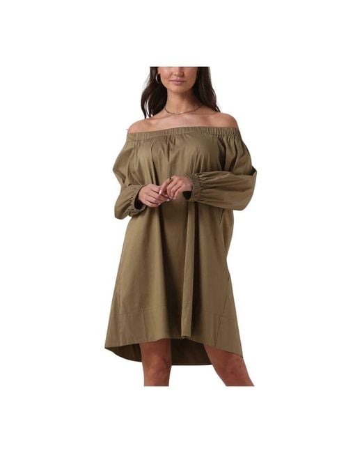Semicouture Brown Grünes Mini-Kleid