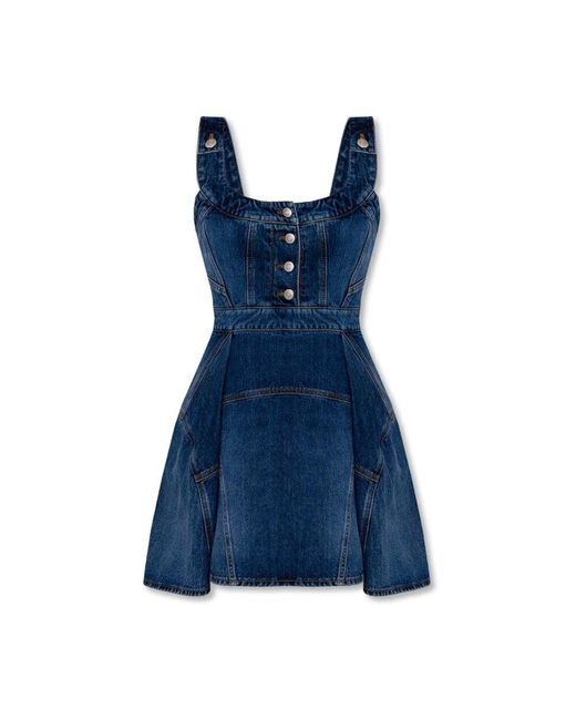 Alexander McQueen Blue Erhöhen sie ihren stil mit diesem erstaunlichen tageskleid