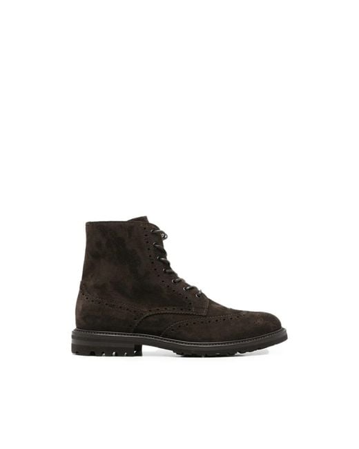 Henderson Black Lace-Up Boots for men