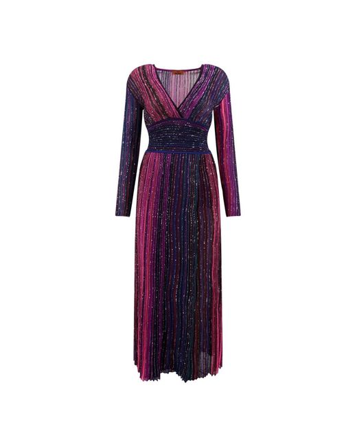 Missoni Purple Maxi Dresses