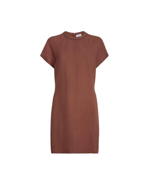 Brunello Cucinelli Brown Short Dresses