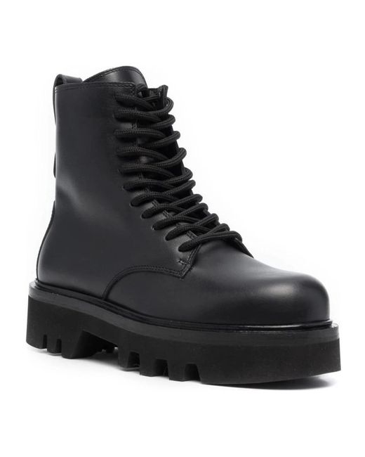 Furla Black Lace-Up Boots