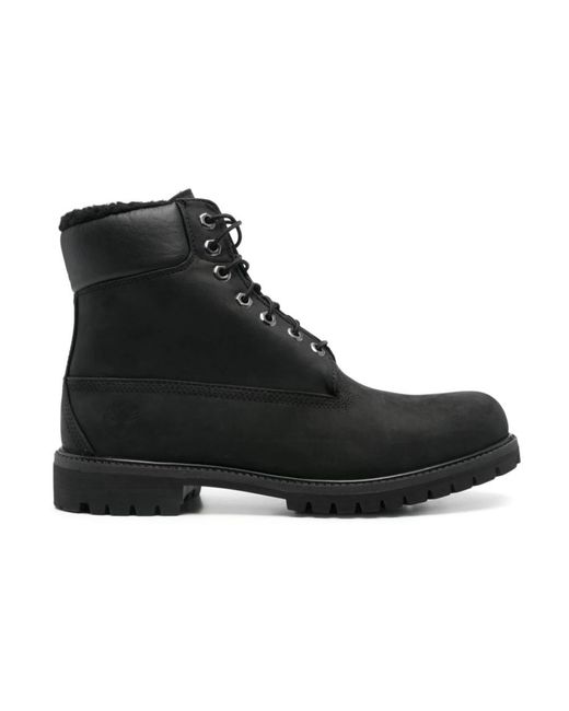 Timberland Black Lace-Up Boots for men
