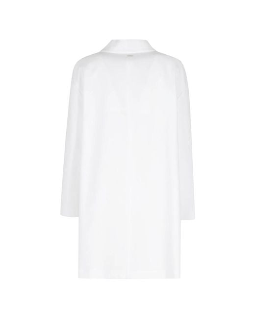 Herno White Single-Breasted Coats