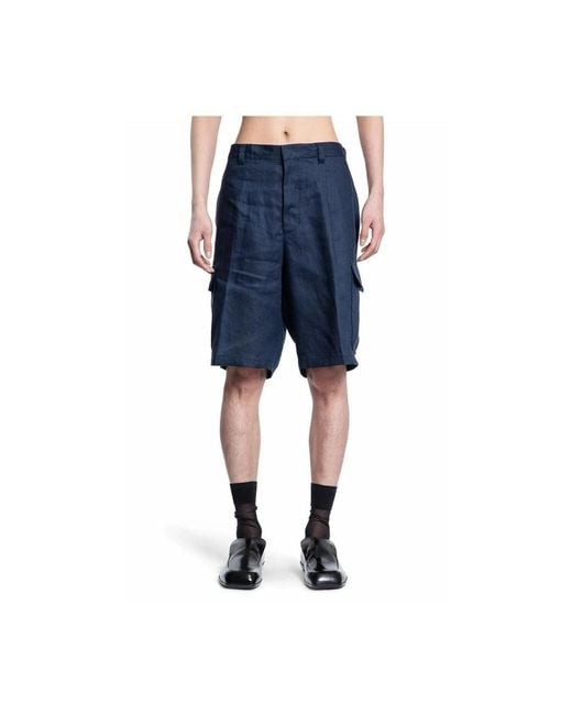 Prada Blue Casual Shorts for men