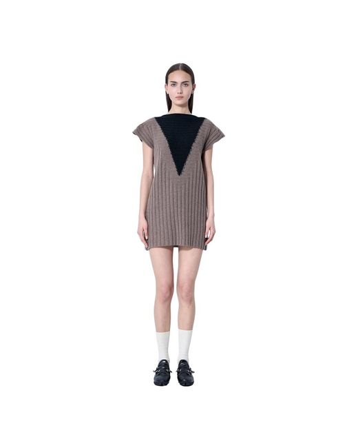 Kiko Kostadinov Brown Knitted Dresses