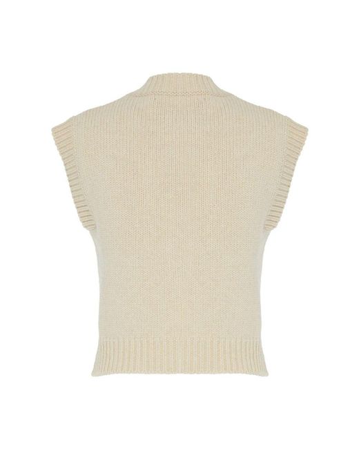 Round-Neck Knitwear di LaDoubleJ in Natural