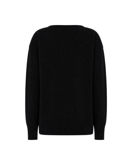 Alberta Ferretti Black Round-Neck Knitwear
