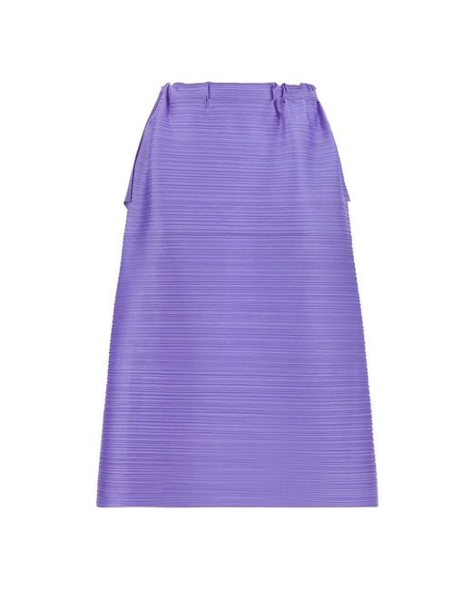Issey Miyake Purple Midi Skirts