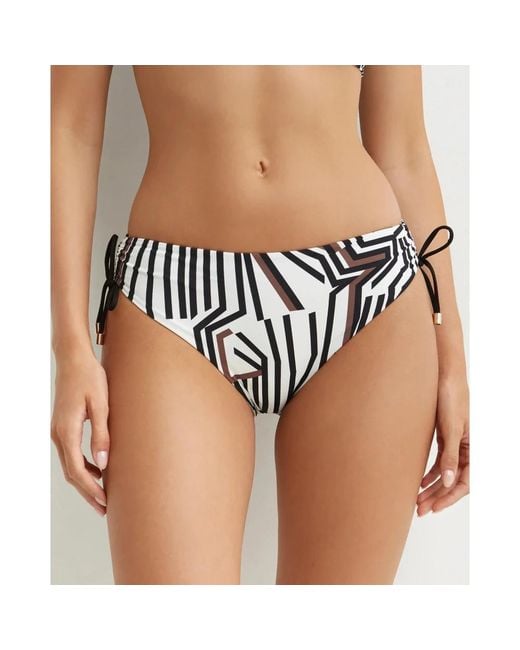 Max Mara Badmode ,Veelkleurig ,Sibilla Printed Bikini Bottom in het White
