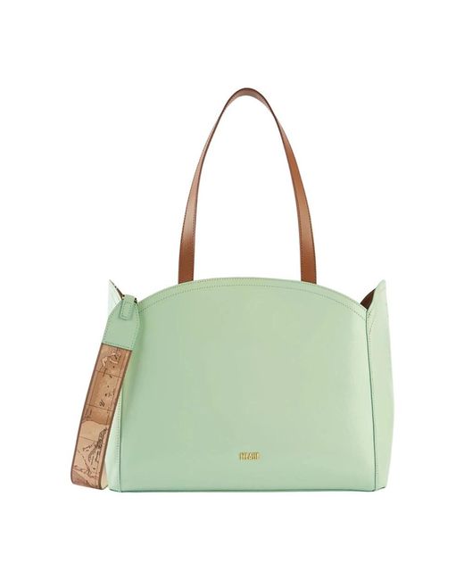 Alviero Martini 1A Classe Green Tote Bags