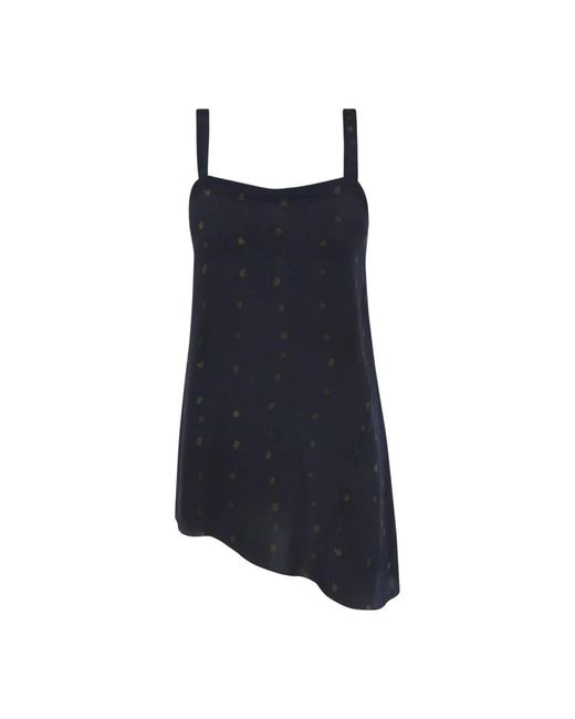 Cortana Blue Sleeveless Tops