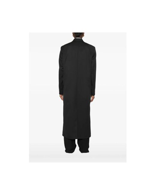 Double-Breasted Coats Rohe de color Black