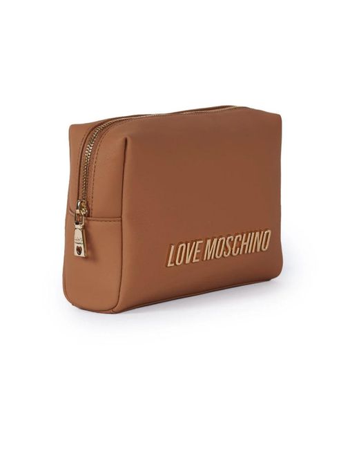 Love Moschino Brown Toilet Bags