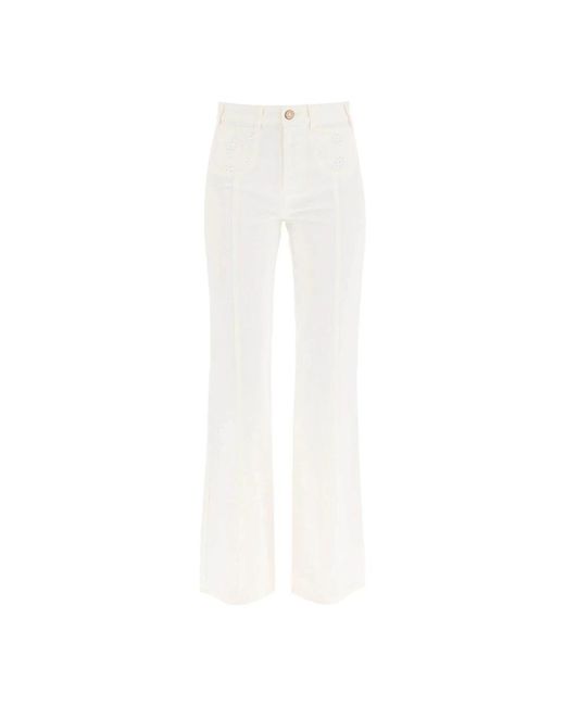 See By Chloé White Boot-Cut Jeans